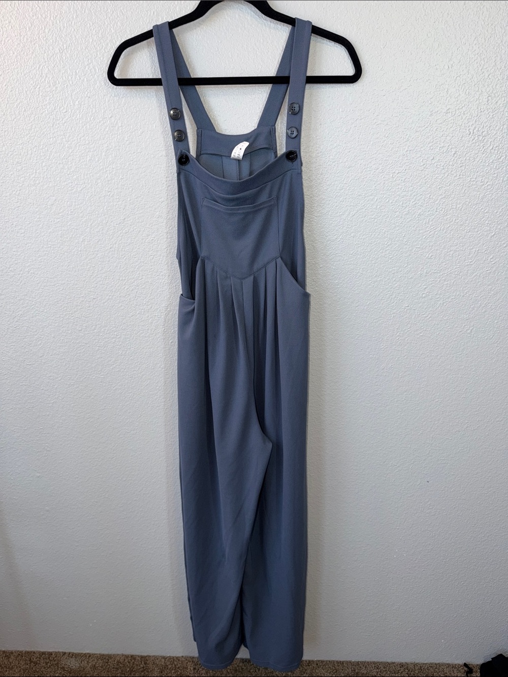 Halara Blue Wide-Leg Jumpsuit with Adjustable Straps - Picture 4 of 12